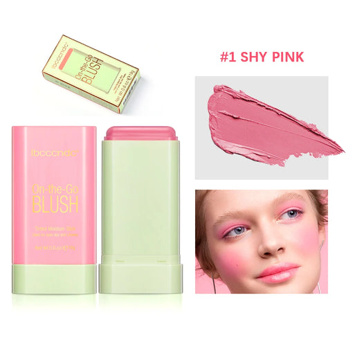 Make up Functional Blush Stick Easy Color Rouge Blusher Cream Waterproof High Color Rendering Brightening Skin Tone Hot