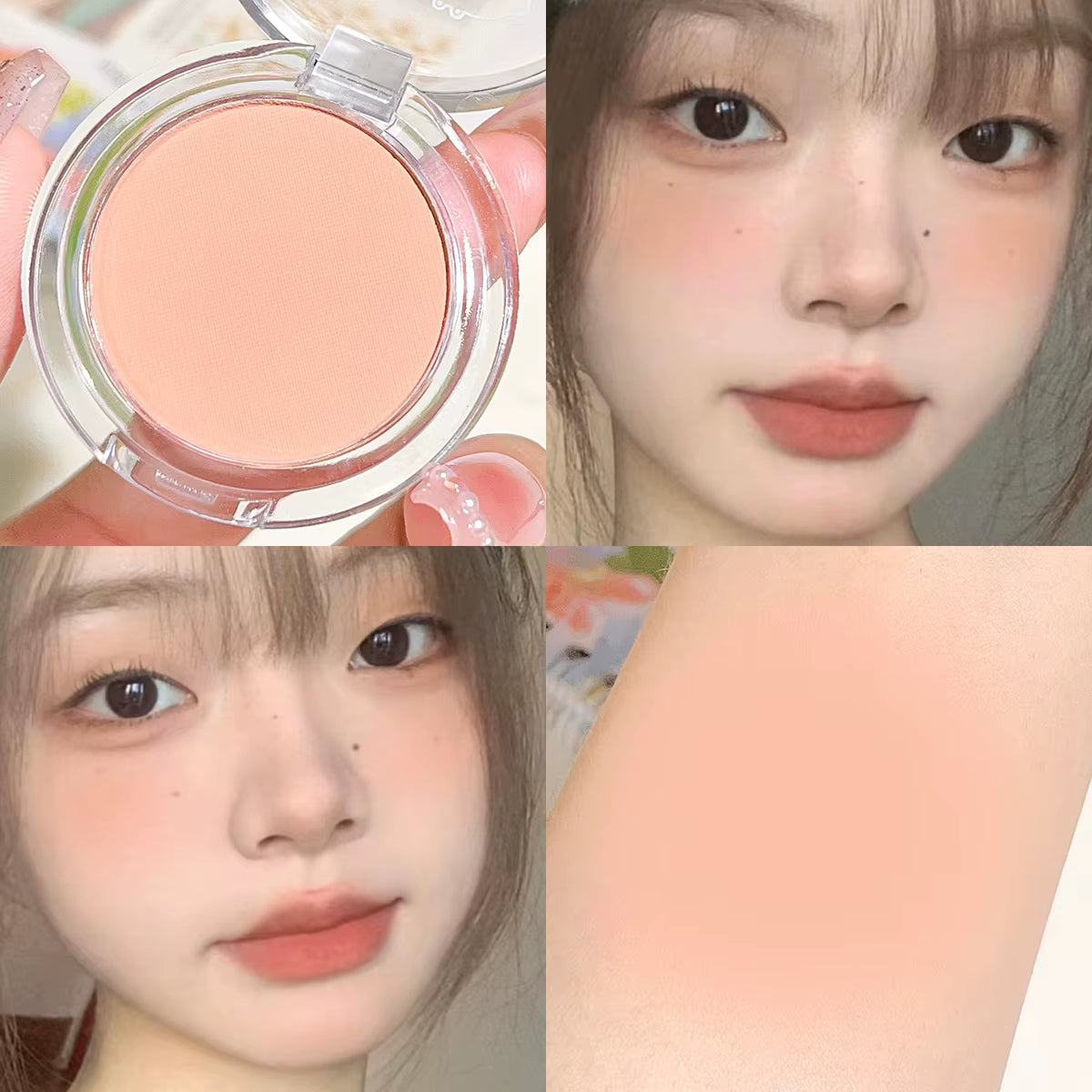 Monochrome Blush Whitening Matte Cosmetics Vitality Girl Nude Makeup Natural Smudge Monochrome Blush Plate