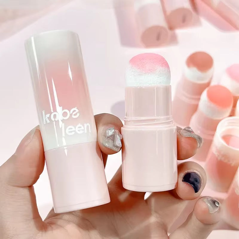 Double-Ended Blush Stick Soft Face Brightening Contouring Shadow Blusher Powder Peach Pink Cheek Tint Korean Makeup Cosmetics