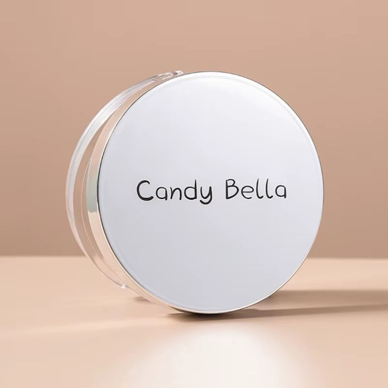 Matte Setting Powder Lasting Oil-Control Purple Glitter Pressed Powder Brightening Face Powder Jelly Compact Foundation Makeup