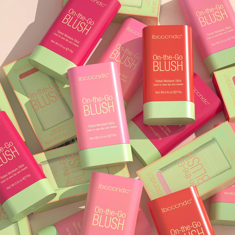 Make up Functional Blush Stick Easy Color Rouge Blusher Cream Waterproof High Color Rendering Brightening Skin Tone Hot