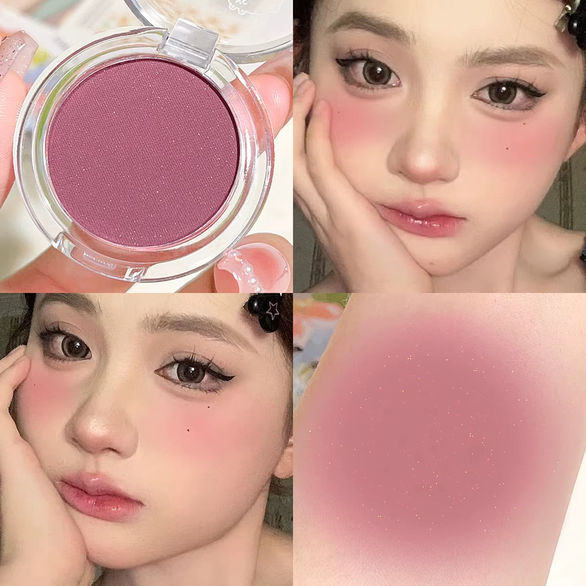 Monochrome Blush Whitening Matte Cosmetics Vitality Girl Nude Makeup Natural Smudge Monochrome Blush Plate