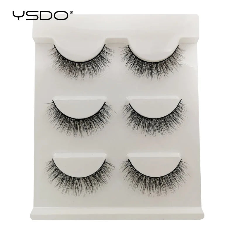 Fox Eye Lashes 3/10 Pairs Lashes 3D Mink Natural False Lashes Soft Cat Eye Lashes Extension Fluffy Lashes Makeup Half Eyelashes