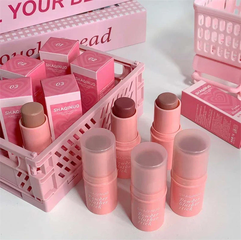Smooth Blush Stick Naturally Saturated Long-Lasting Waterproof Natural Blush Brightening Skin Girls Face Rouge Contour Makeup