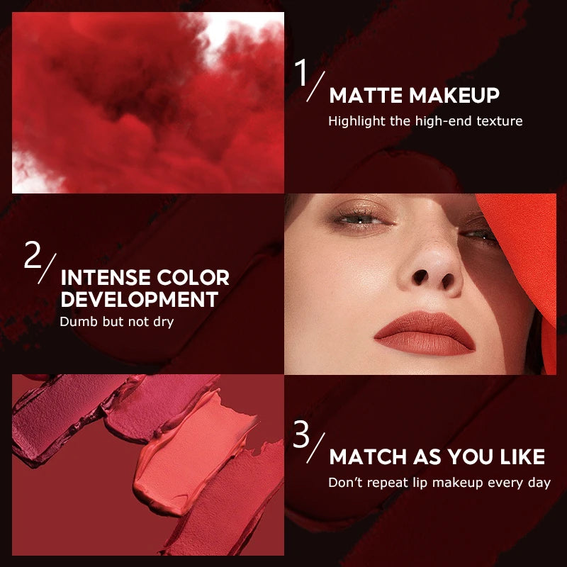 20 Colors Lipstick Palette Matte Velvet Lip Makeup Long Lasting Lip High Pigmented