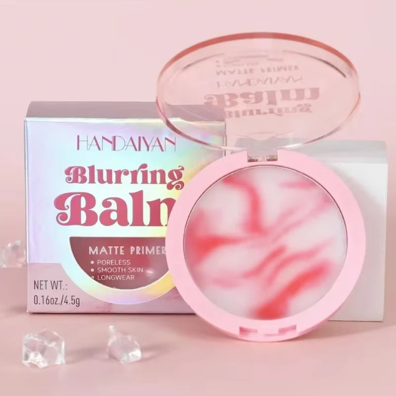 Matte Setting Powder Lasting Oil-Control Purple Glitter Pressed Powder Brightening Face Powder Jelly Compact Foundation Makeup