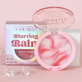 Matte Setting Powder Lasting Oil-Control Purple Glitter Pressed Powder Brightening Face Powder Jelly Compact Foundation Makeup