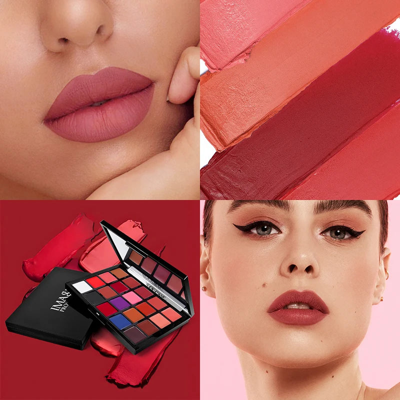 20 Colors Lipstick Palette Matte Velvet Lip Makeup Long Lasting Lip High Pigmented
